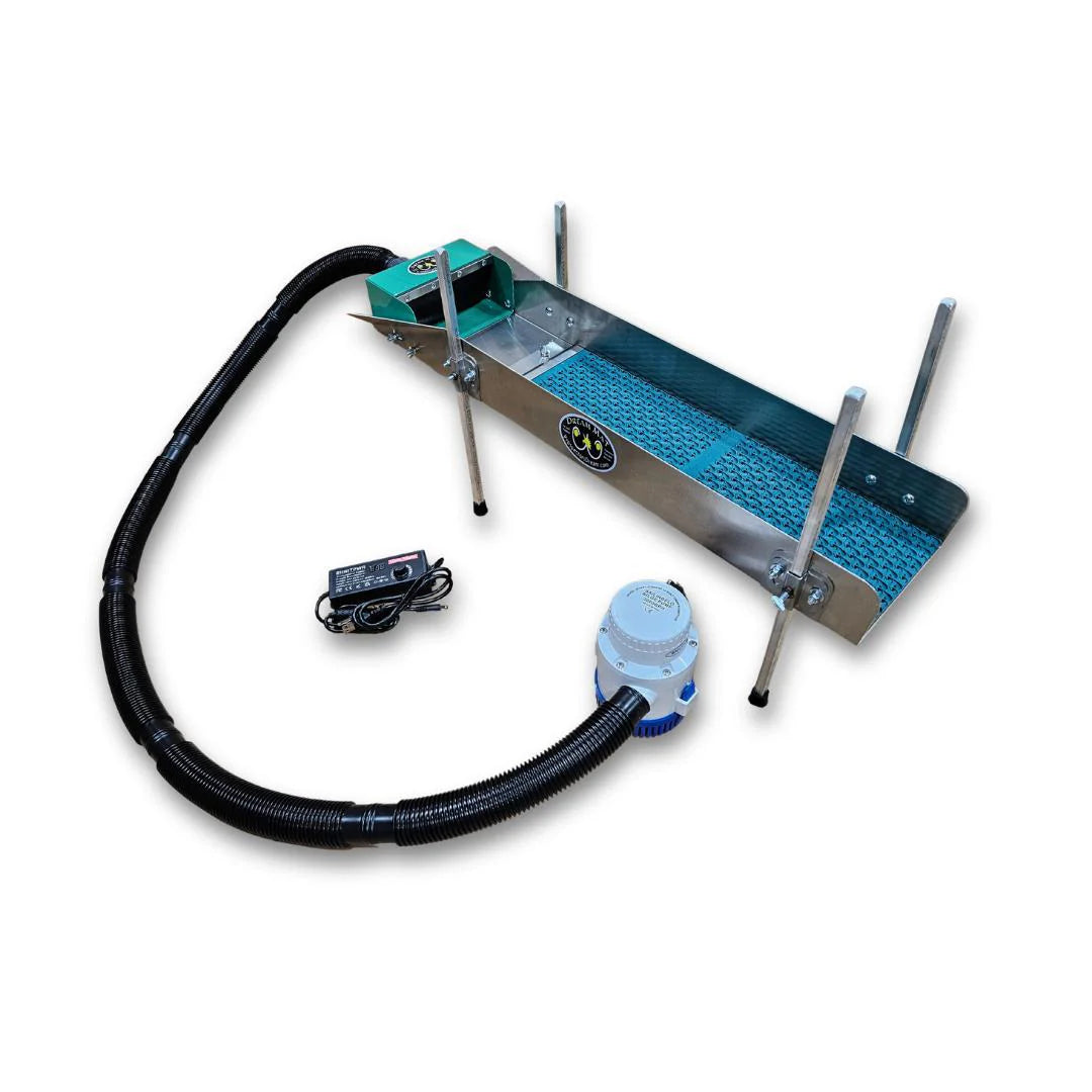 8X35 Gold Power Sluice Box Kit with 18" leg Kit - Gold Highbanker