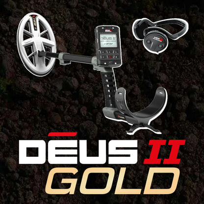 XP Deus II GOLD metal detector with 9.5x5 high frequency coil and WSA Stereo wireless headphones