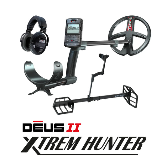 XP Deus II Metal Detector With XTREM  Hunter 2-Box and 9″ FMF Coil